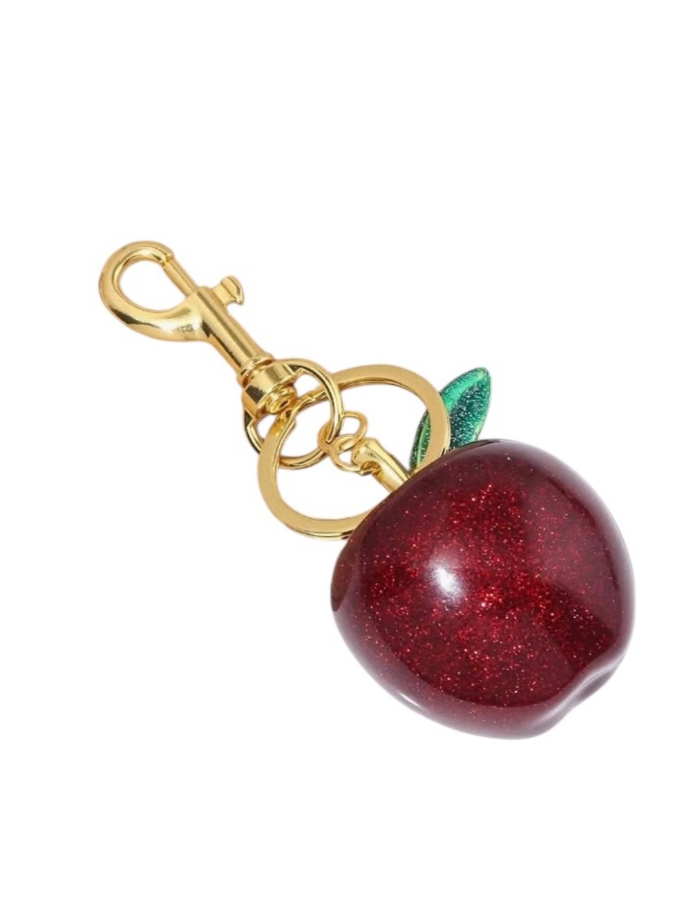 Simply Southern Red Glitter Apple Keychain & Bag Charm - Picture 2 of 3